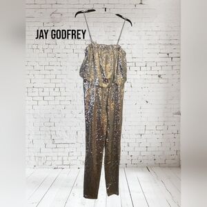 JAYGODFREY Silvee Sequin Jumpsuit NWT